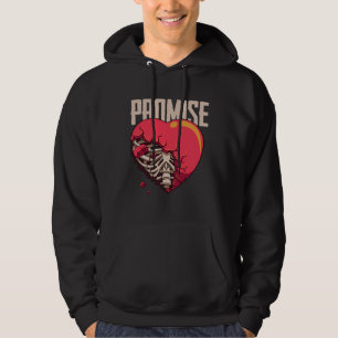 Veste À Capuche Promesse brisée Cœur brisé Cage thoracique Triste