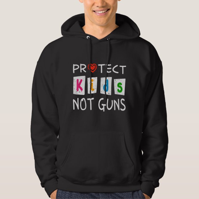 Veste À Capuche Protéger les enfants non les armes à feu protéger  (Devant)