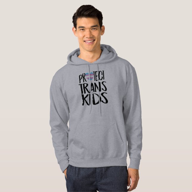 VESTE À CAPUCHE PROTÉGER LES ENFANTS TRANS - -  (Devant entier)