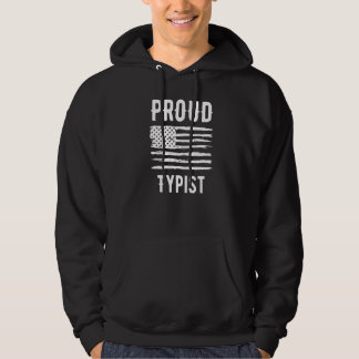 Veste À Capuche Proud Typist Profession American Flag Premium