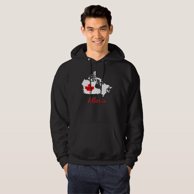 Veste À Capuche Province du Canada de personnaliser d'Alberta (Devant entier)