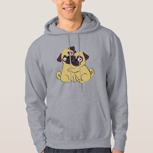 Veste À Capuche Pug hug  (Devant)