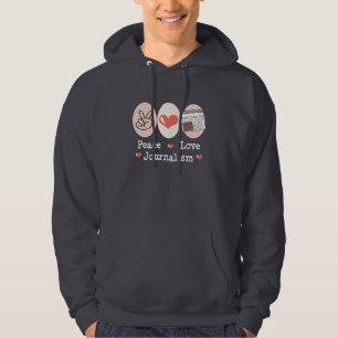 Veste À Capuche Pull de journalisme d'amour de paix