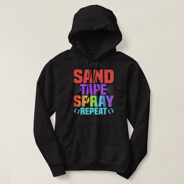 Veste À Capuche Pulvérisateur de bande de sable Répéter Auto Body  (Design devant)