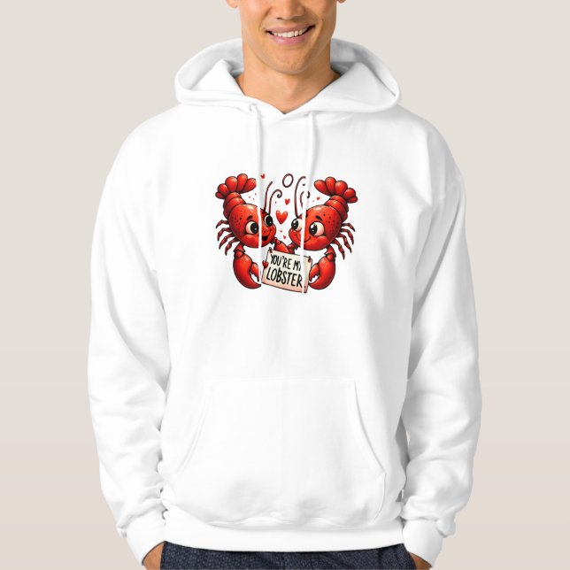 Veste À Capuche Puns d'amour du homard (Devant)