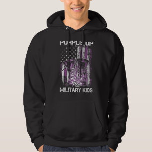 Veste À Capuche Purple Up For Military Kids Patriots Boots America