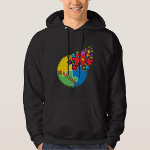 Veste À Capuche Puzzle Sensibilisation sur l'autisme de soutien au