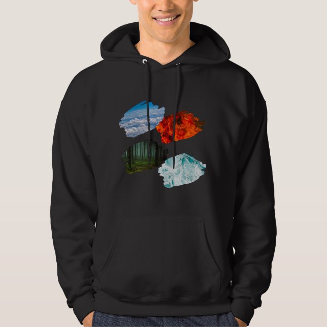 Veste À Capuche Quatre éléments de nature (Devant)