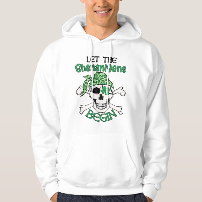 Veste À Capuche Que les Shenanigans commencent la Saint Patrick (Devant)