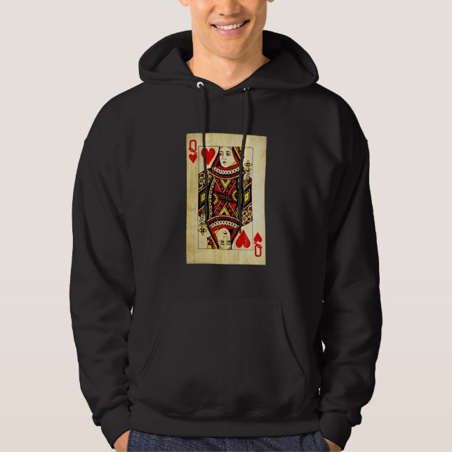Veste À Capuche Queen Of Hearts Card Deck Old (Devant)