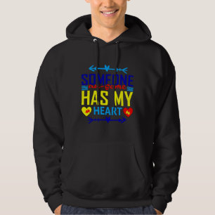 Veste À Capuche Quelqu'Un À Ausome A Mon Coeur Un Puzzle Coeur Pou