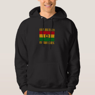 Veste À Capuche QUI JAH BÉNIT AUCUN HOMME MAUDIT Drapeau Rasta Reg