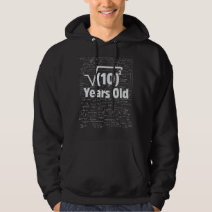 Veste À Capuche Racine carré 10e anniversaire 10 ans mathématiques
