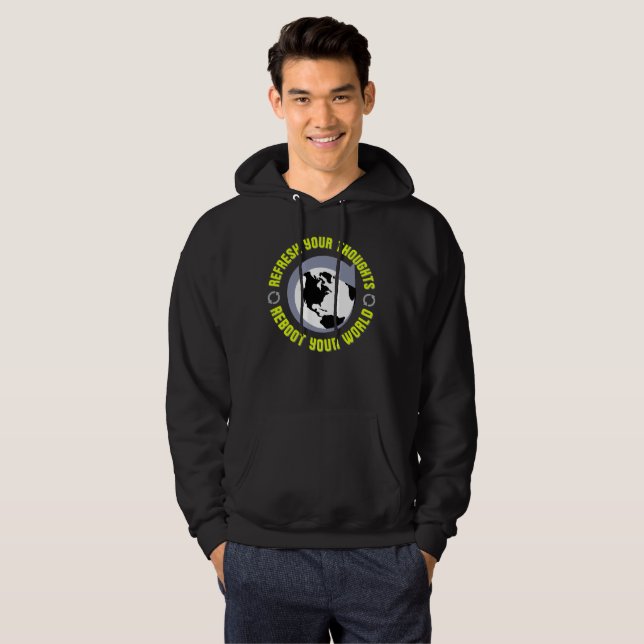 Veste À Capuche Rafraîchissez vos pensées, redémarrez votre monde (Devant entier)