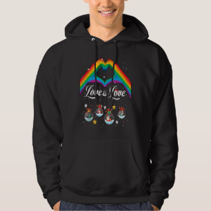 Veste À Capuche Rainbow Heart Love's Love LGBT Gay Lesbian Pride
