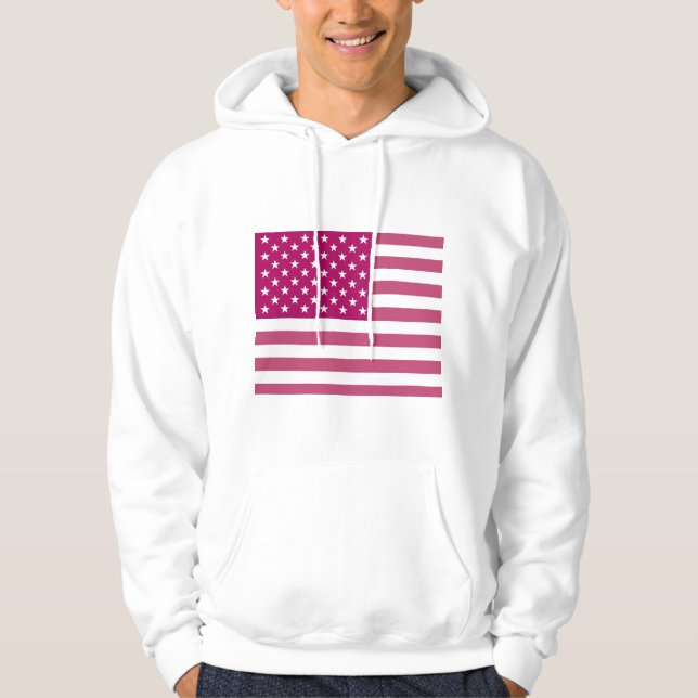 Veste À Capuche Ralph Lauren Chandail à drapeau américain rose (Devant)