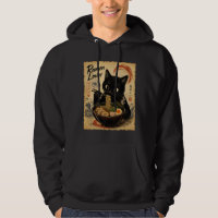 Ramen au Chat Noir Douillet de Style Artistique Ja