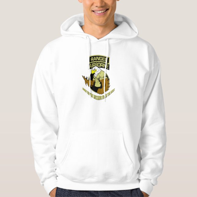 Veste À Capuche RANGER AIRBORNE "Maintenant, tu dis avec le meille (Devant)