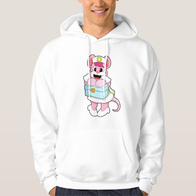 Veste À Capuche Rat comme infirmière avec boîte (Devant)