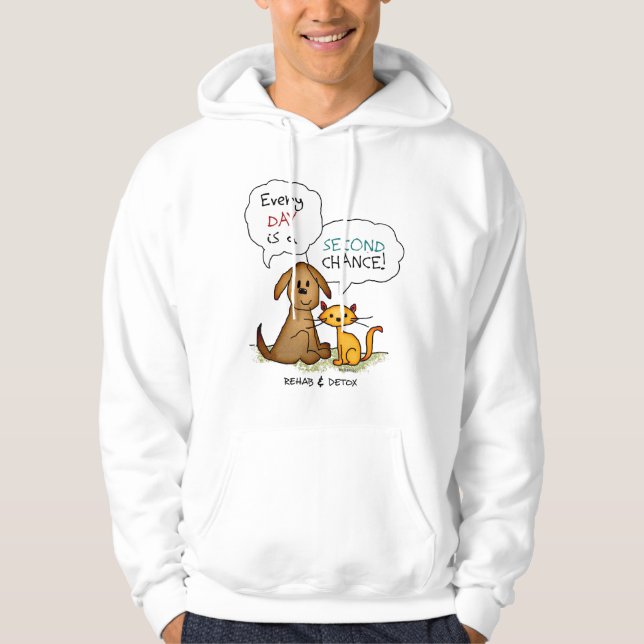 Veste À Capuche Réadaptation et bande dessinée de désintoxication (Devant)