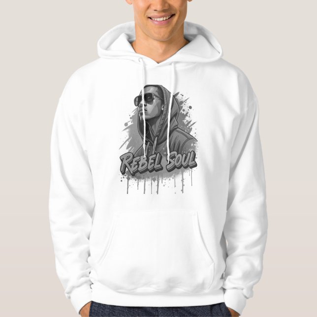 Veste À Capuche Rebel Soul – Bold Graffiti Pop Art Streetwear  (Devant)