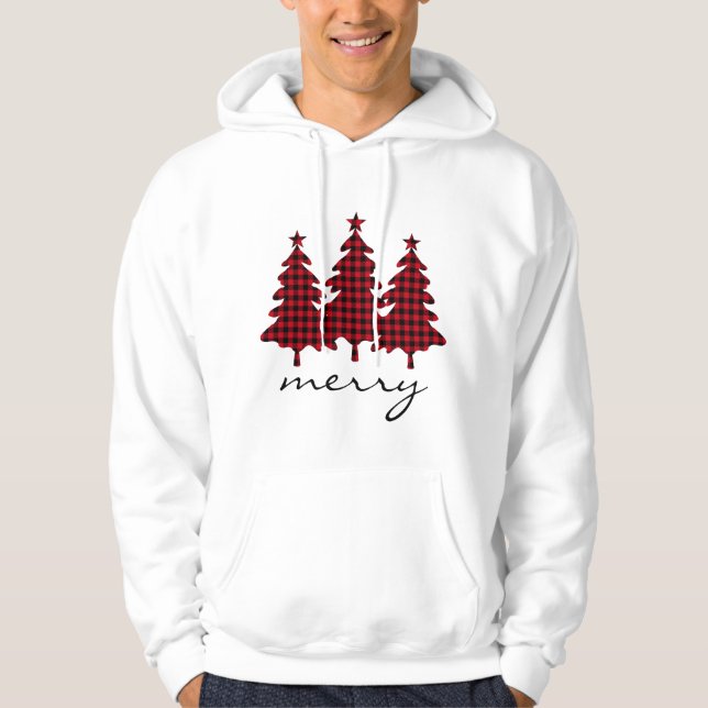 Veste À Capuche Red Buffalo Check Pine Trees (Devant)