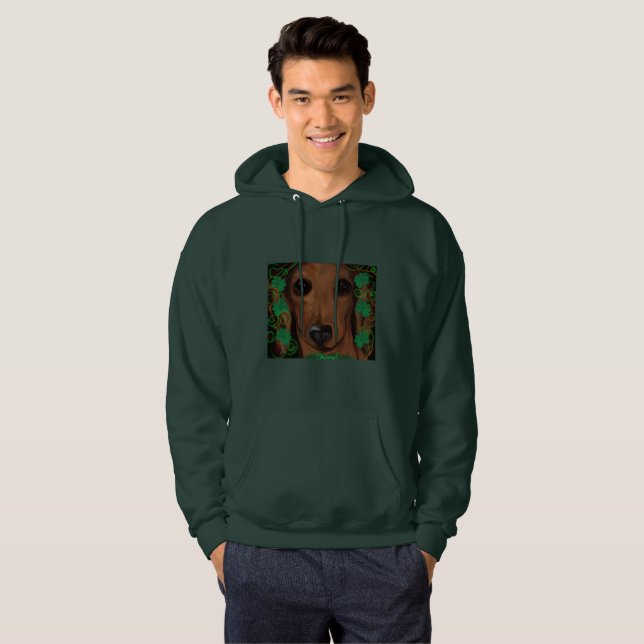 Veste À Capuche Red Dachshund (Devant entier)