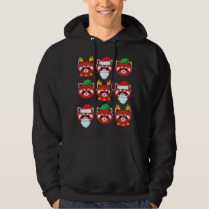 Veste À Capuche Red Panda Reindeer Elf Santa Claus Costume Joyeux