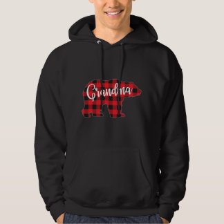 Veste À Capuche Red Plaid Grand-mère Ours Correspondant Pajama Fam