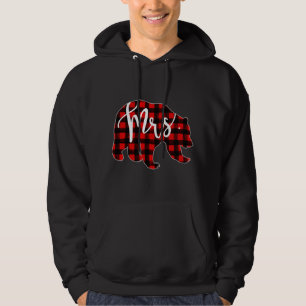 Veste À Capuche Red Plaid Mme Bear Correspondant Pyjama Marrie nou
