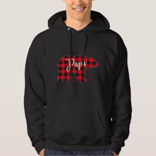 Veste À Capuche Red Plaid Papa Ours Correspondant Pajama Family Bu