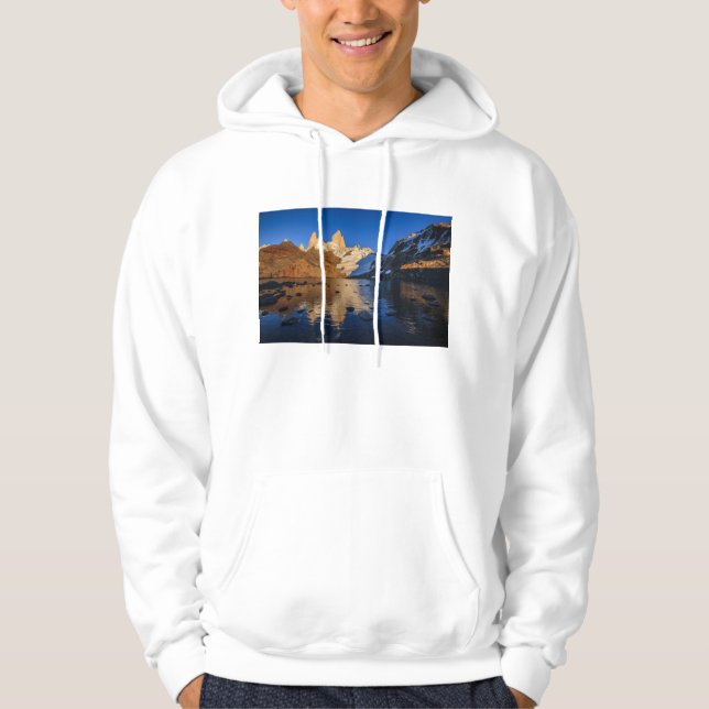 Veste À Capuche Réflexion de Fitz Roy au lever de soleil (Devant)