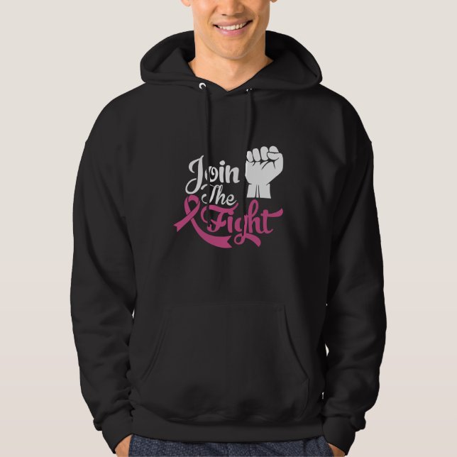 Veste À Capuche Rejoignez La Lutte Contre Le Cancer Du Sein Sensib (Devant)