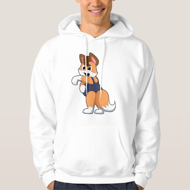 Veste À Capuche Renard à la natation avec maillot de bain (Devant)