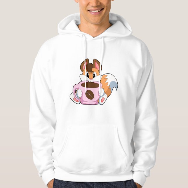 Veste À Capuche Renard avec Coupe de café (Devant)