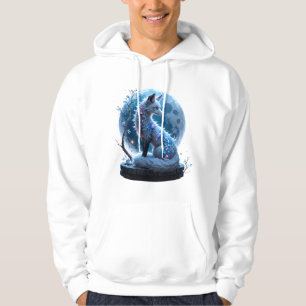 Veste À Capuche Renard de cristal éclairé par la lune – Gardien de
