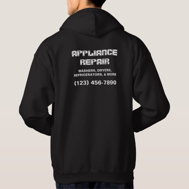 Veste À Capuche Réparation d'appareils Publicité professionnelle p (Dos)