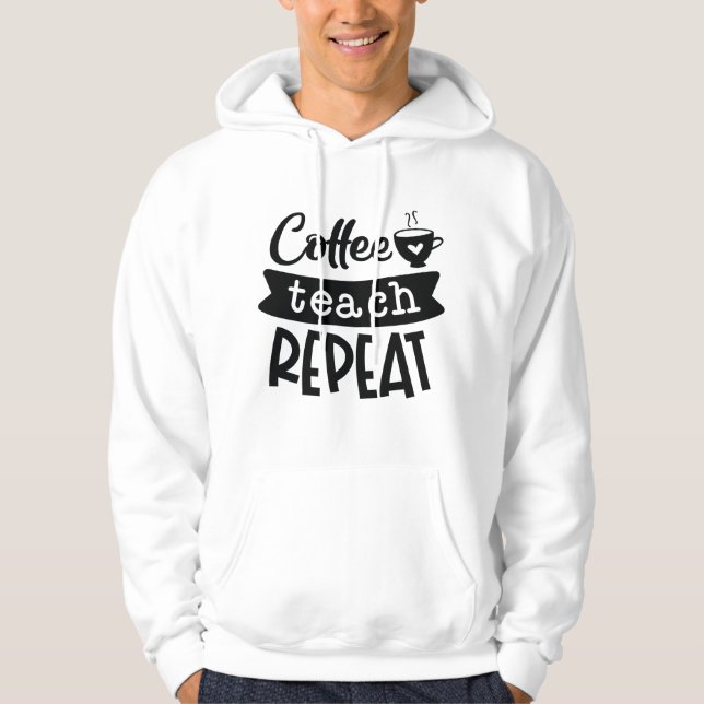 Veste À Capuche Répétition de l'enseignement du café (Devant)