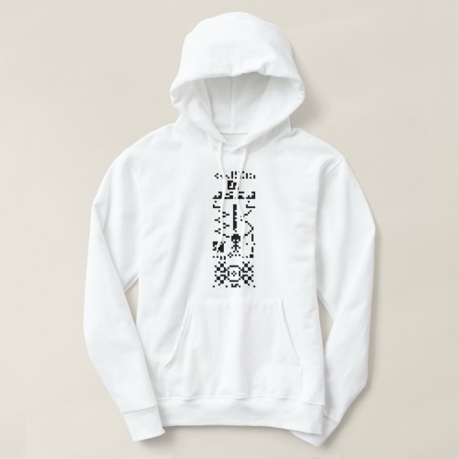 Veste À Capuche Réponse du message binaire Arecibo (Design devant)