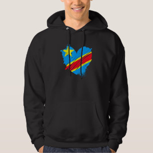 Veste À Capuche République Démocratique Du Congo Drapeau Je L'Aime