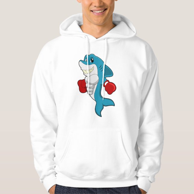 Veste À Capuche Requin en boîte avec gants de boxe (Devant)