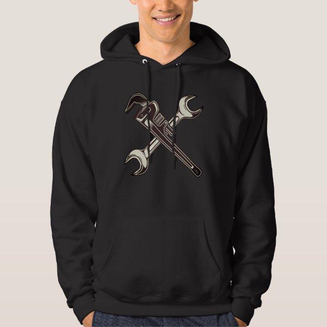 Veste À Capuche Réservoir de construction avec spanner de mécaniqu (Devant)