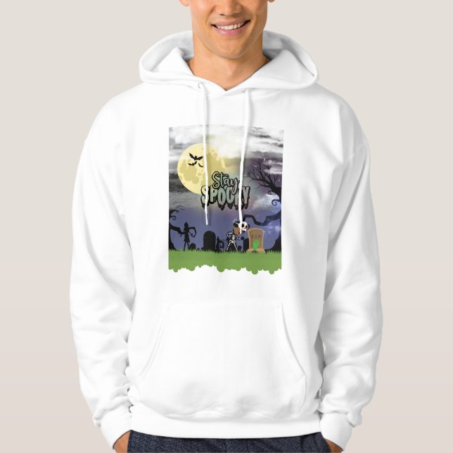Veste À Capuche Restez Éffrayant (Devant)