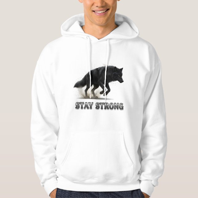 Veste À Capuche Restez fort Wolf (Devant)