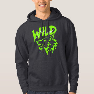 Veste À Capuche Restez Sauvage Loup - Graphisme Audacieux d'Art de