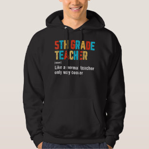 Veste À Capuche Retour à l'école 5e année équipe enseignant Funny