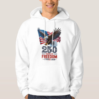 Veste À Capuche Rétro 250 Ans de Liberté USA Patriotique 4 Juillet