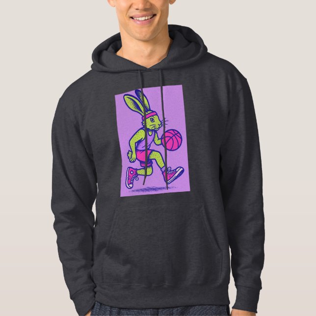 Veste À Capuche Retro Basketball Bunny (Devant)
