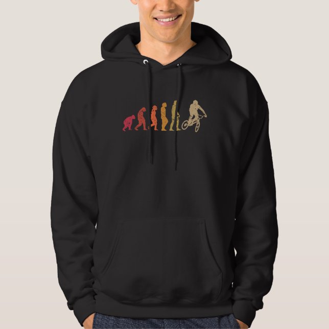 Veste À Capuche Retro BMX Evolution homme développement vélo (Devant)