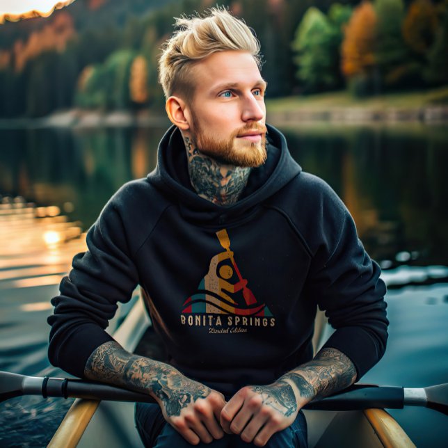 Veste À Capuche Retro Bonita Springs Kayaking (Créateur téléchargé)
